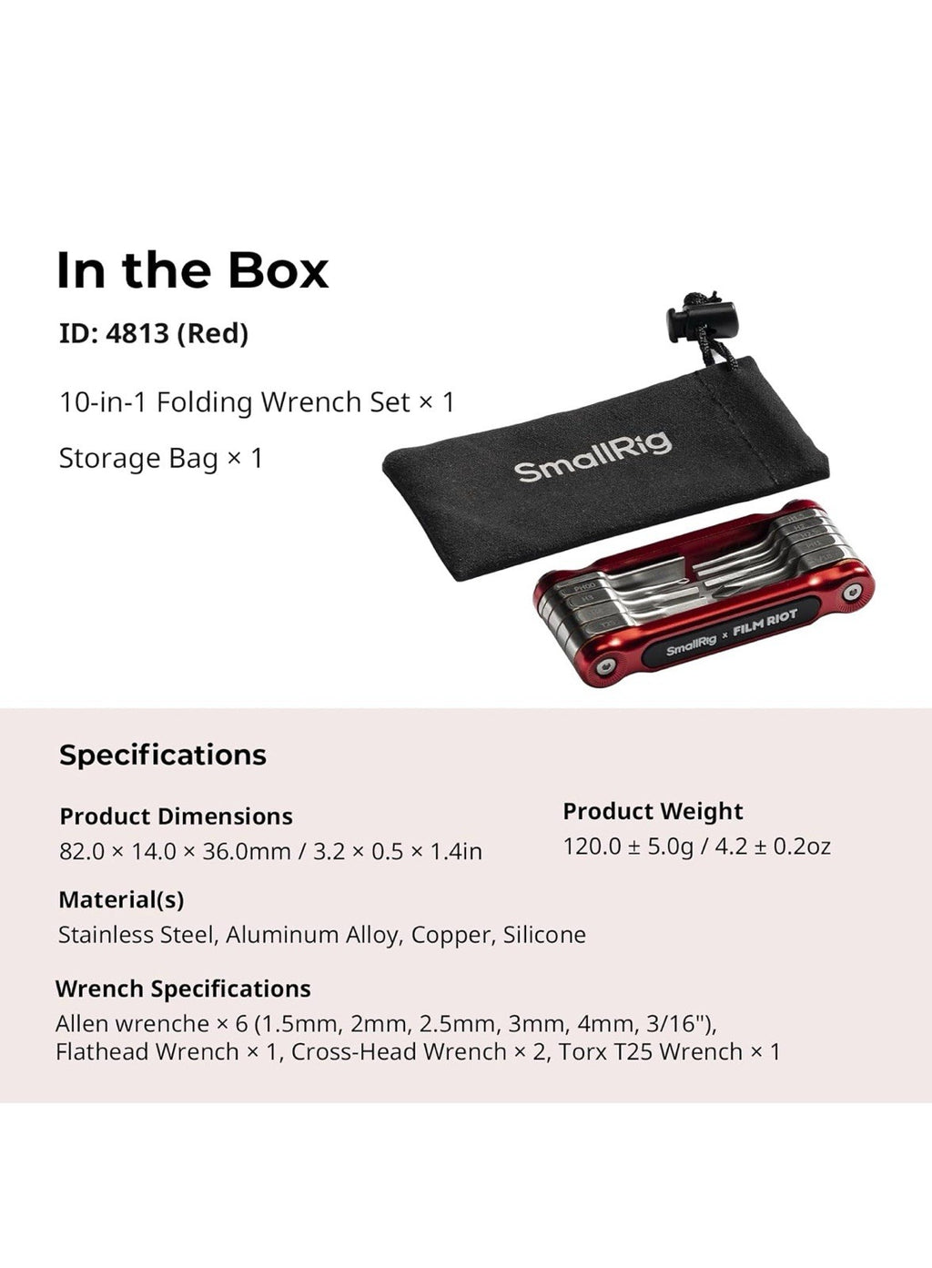 SmallRig x FILM RIOT Juego de herramientas plegables 10 en 1 con destornilladore8