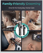 Cordless Hair Clipper Trimmer Set 9 Guide Combs Fade Blade USB-C Rechargeable8