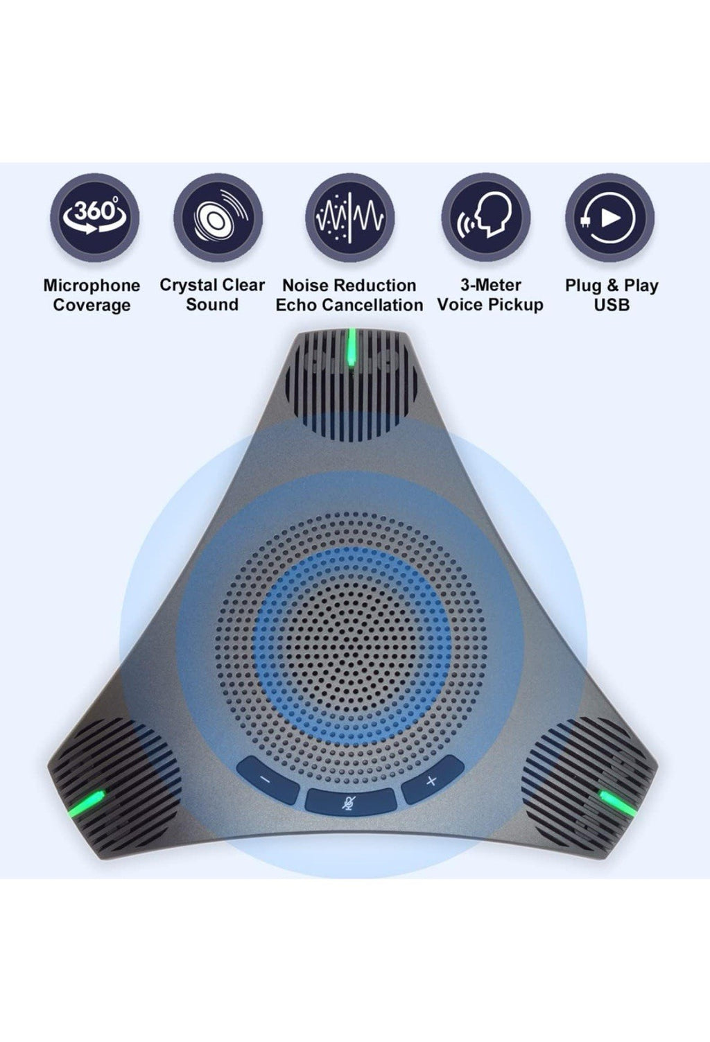 Altavoz y micrófono de conferencia, micrófono de altavoz USB omnidireccional1
