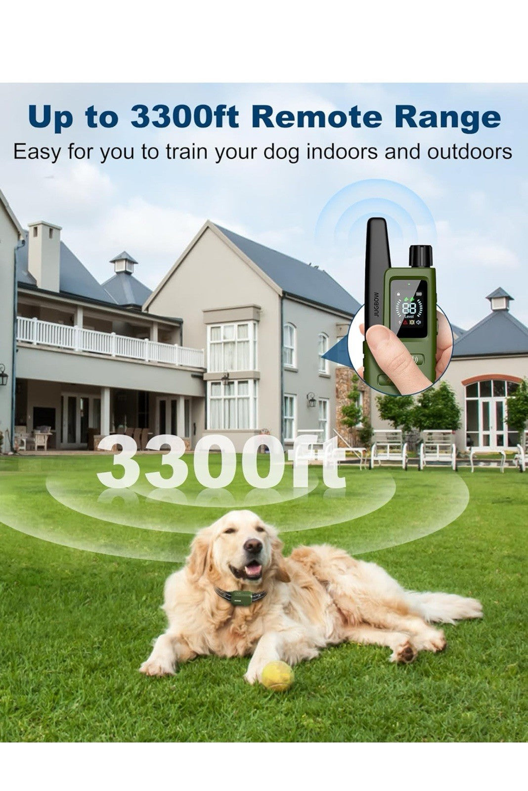 Jugbow Dog Shock Collar - 3300FT Dog Training Collar with Remote4