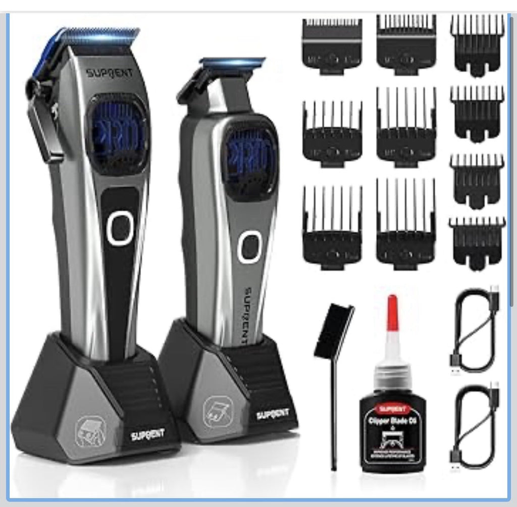 SUPRENT Cortapelos profesionales para hombres, combo de cortapelos y recortadora0