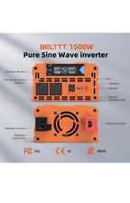 BELTTT Inversor de onda sinusoidal pura de 1500 W de 12 V a 120 V5