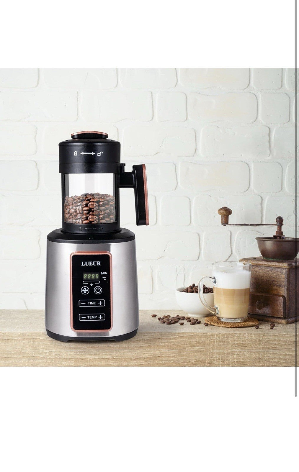 LUEUR Electric Coffee Bean Roaster Machine for Home Use, 1500W Hot Air Coffee6