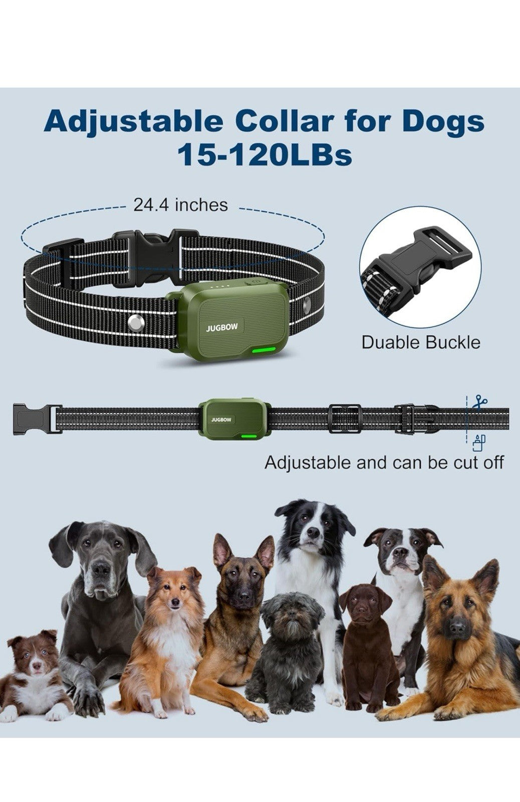 Jugbow Dog Shock Collar - 3300FT Dog Training Collar with Remote2