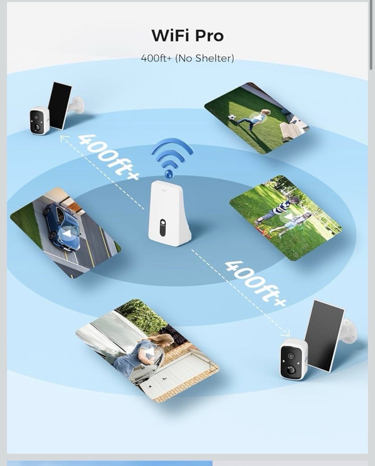 Solar Wireless Security Camera System, 4 Cam Kit, 2K Night Vision, No Fees2