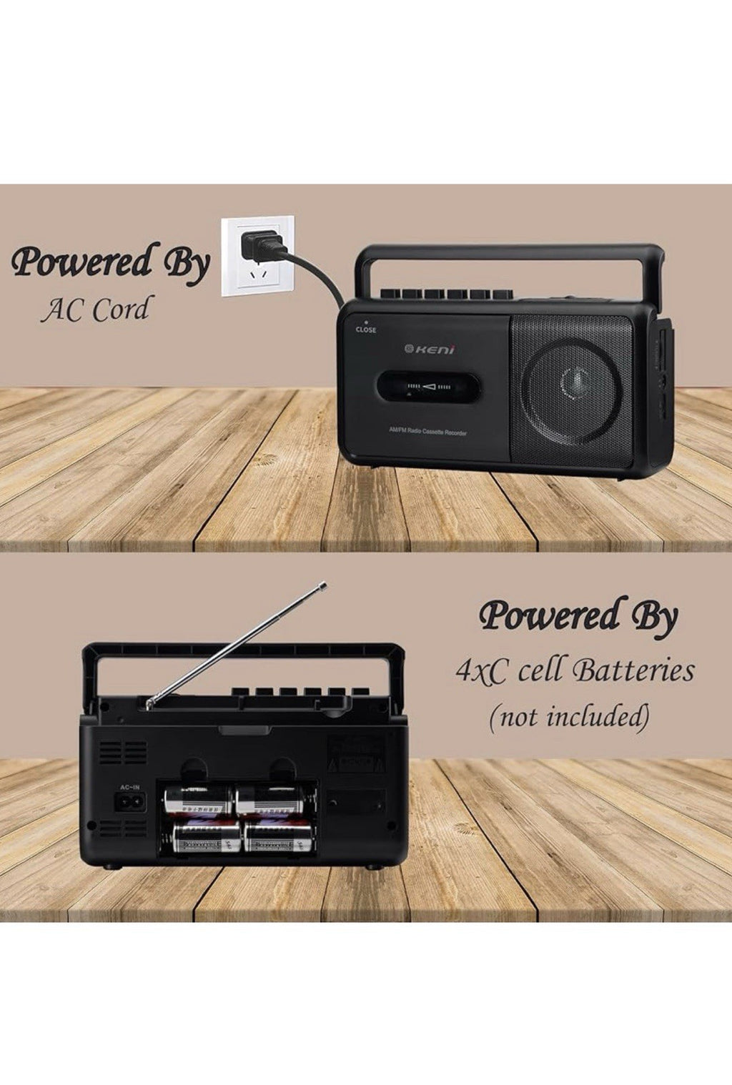G Keni Portable Cassette Player Boombox AM/FM Radio Stereo Casette Tape Playe...5