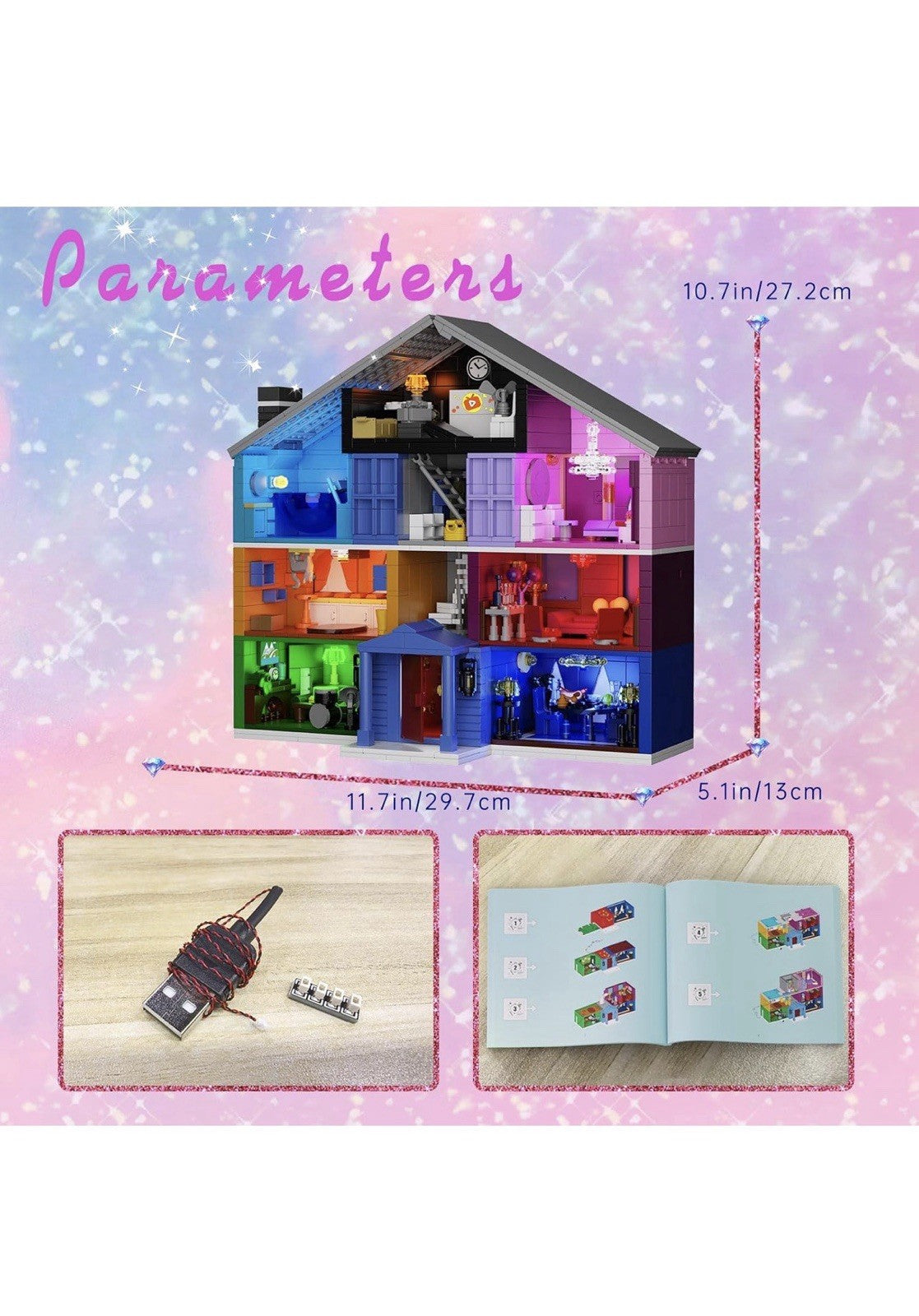 Juego de construcción de Star House, modelo de juguete de Star House compatibl2