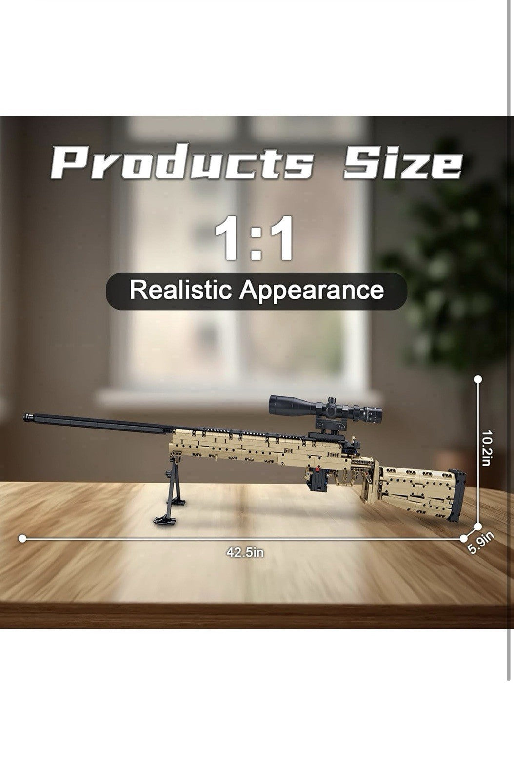 Shootable Sniper Playset, Building Bricks Toy, for Sniper Lover8