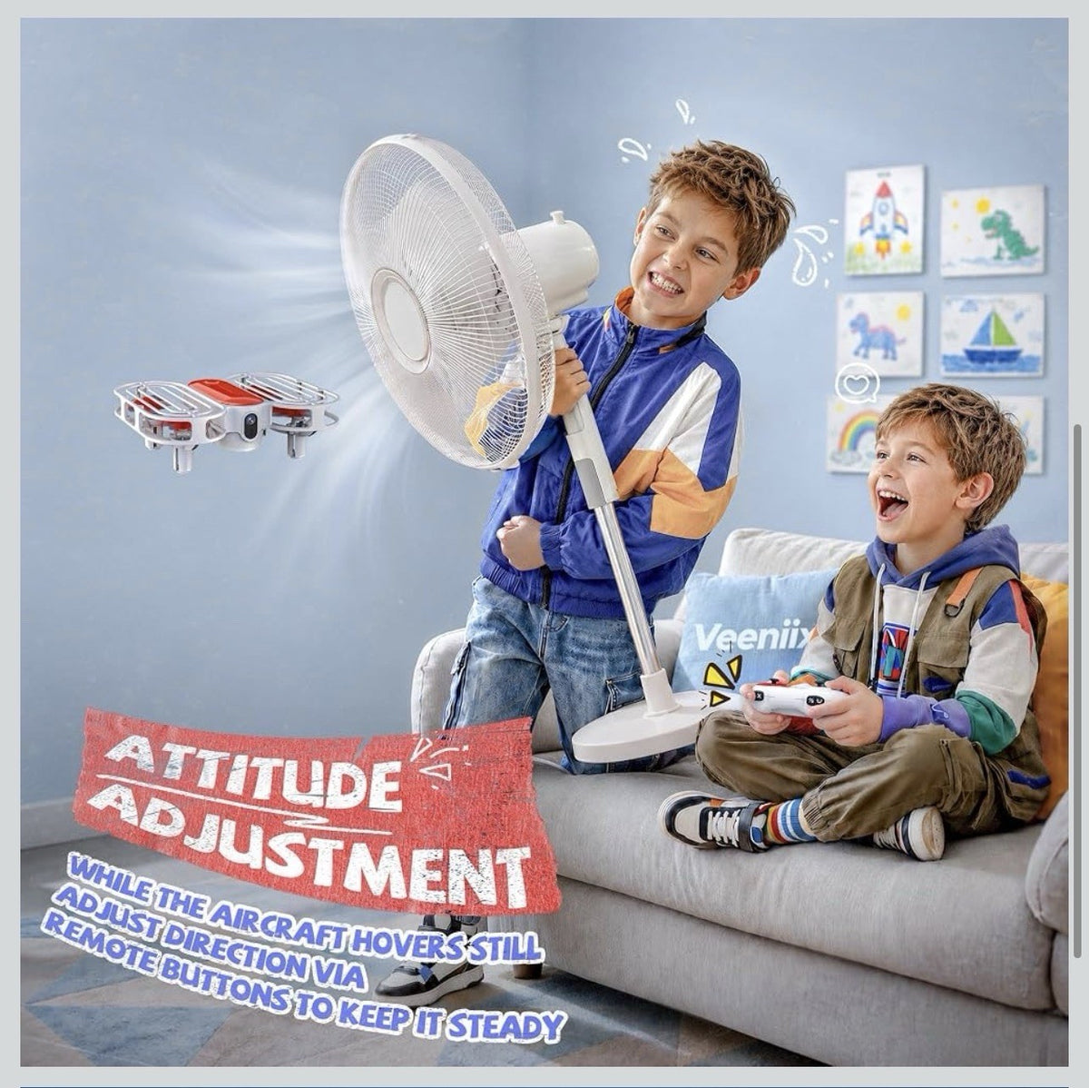 Veeniix 2 Player Mini Drone with Battle Mode Indoor RC Quadcopter Plane4