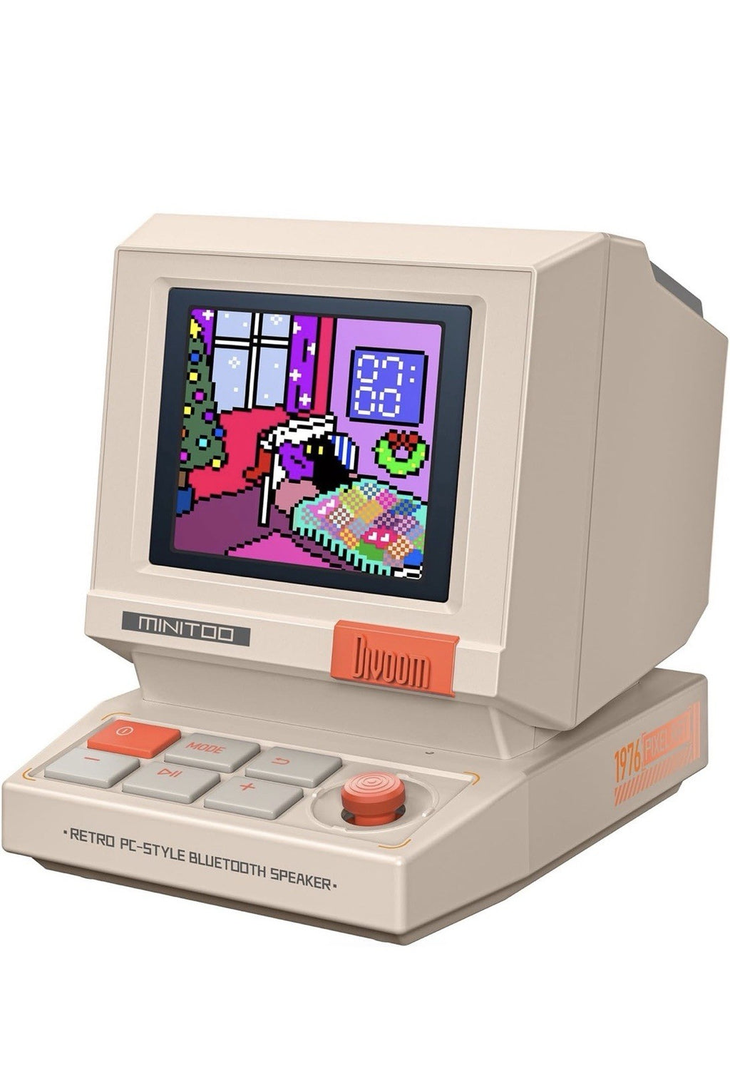 Divoom MiniToo Retro PC-Style Computer Speaker, Pixel Screen with DIY Faces0