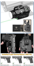WARRIORLAND MB3 Pistol Light and Custom Kydex Holster, Fits S&W M&P Shield EZ (0