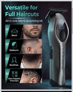 Cordless Hair Clipper Trimmer Set 9 Guide Combs Fade Blade USB-C Rechargeable3