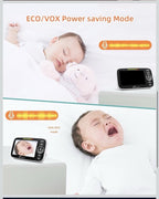 iFamily Split Screen Baby Monitor, Large Display Video Baby Monitor with 23