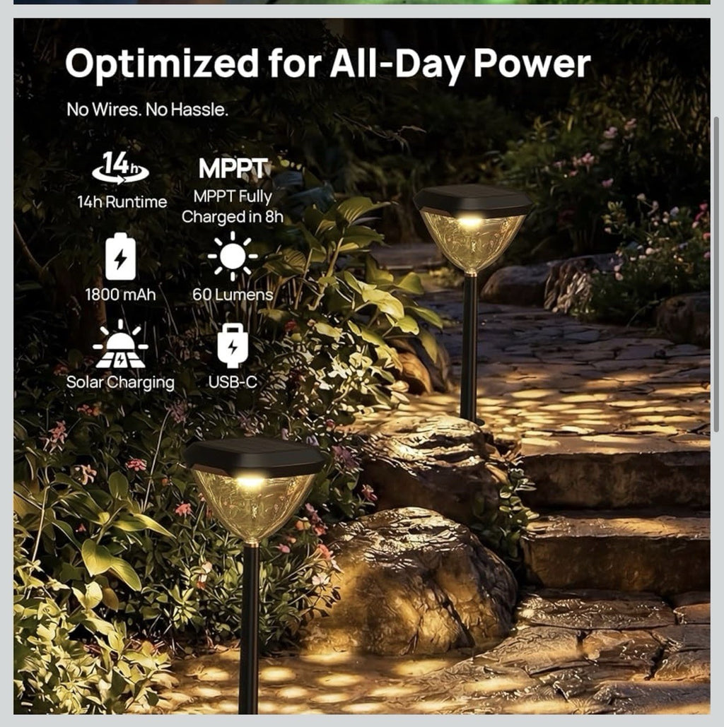 Smart Solar Pathway Lights SP6, In-App Pattern Switching Solar Lights Outdoor, U2