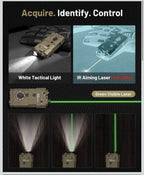 1600 Lumen 3-in-1 Rifle Laser Light Combo, Green/IR Laser, Ar Light **NEW**1