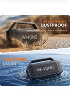 W-KING Bluetooth Speaker, 100W Peak Outdoor Portable Loud Speakers2