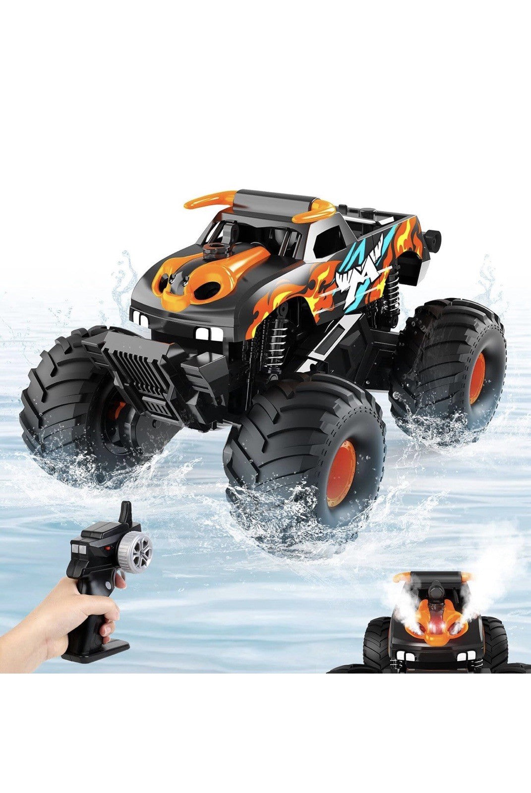 Remote Control Car Monster Truck Toys,4WD Waterproof Off-Road RC Cars for All...0