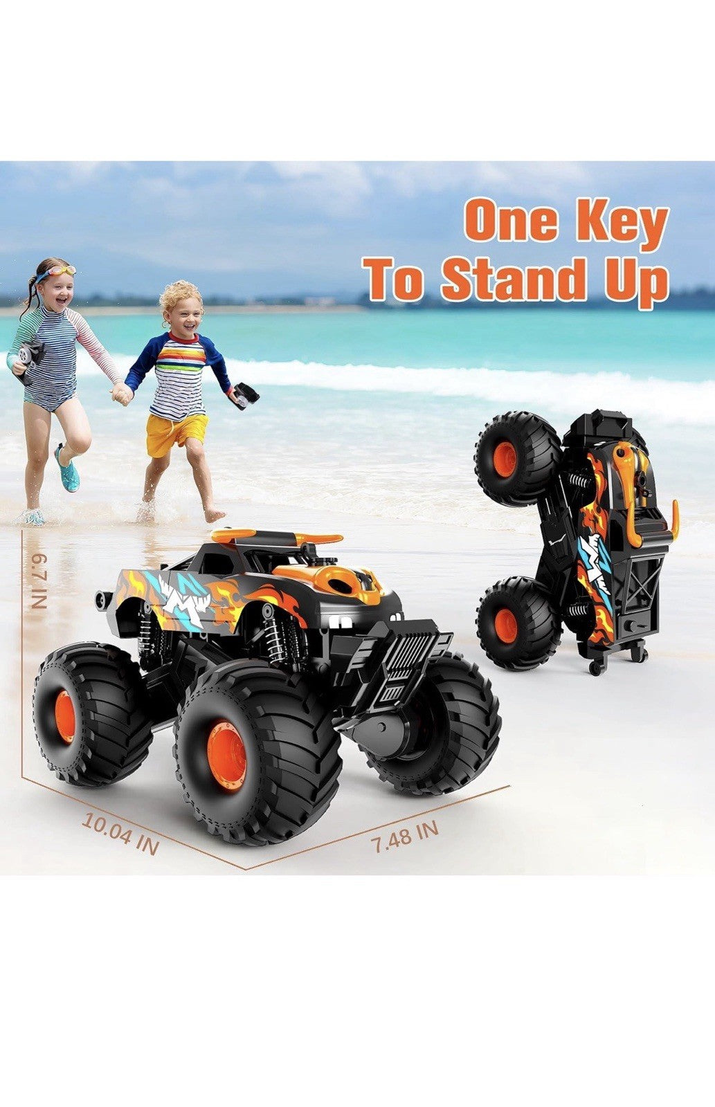 Remote Control Car Monster Truck Toys,4WD Waterproof Off-Road RC Cars for All...1