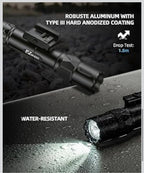 2500 Lumens Rifle Laser Light Combo Compatible with M-Rail, Rechargeable5