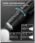 2500 Lumens Rifle Laser Light Combo Compatible with M-Rail, Rechargeable6