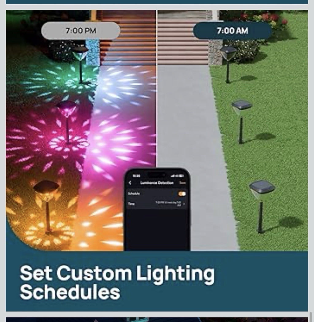 Smart Solar Pathway Lights SP6, In-App Pattern Switching Solar Lights Outdoor, U6