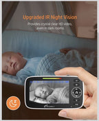iFamily Split Screen Baby Monitor, Large Display Video Baby Monitor with 22