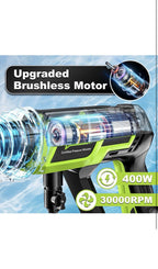 Cordless Pressure Washer - 1500PSI 2.6GPM, 400W Brushless Motor, 2X4000Mah Batte1
