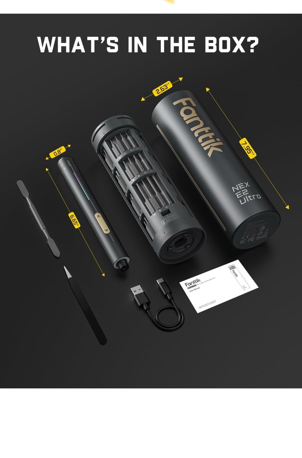 Fanttik E2 Ultra 3.7V Mini Electric Screwdriver Electric Screwdriver Cordless...8