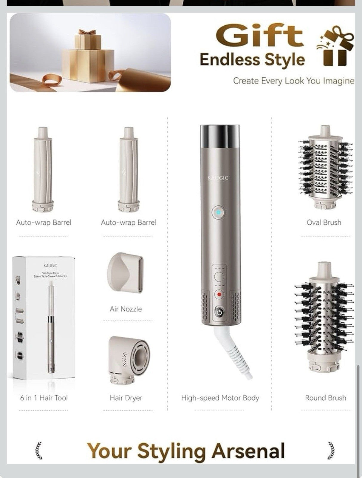 6 in 1 Air Wrap Hair Styler Dryer Brush Multi-Styler - High Speed Hair Styling8