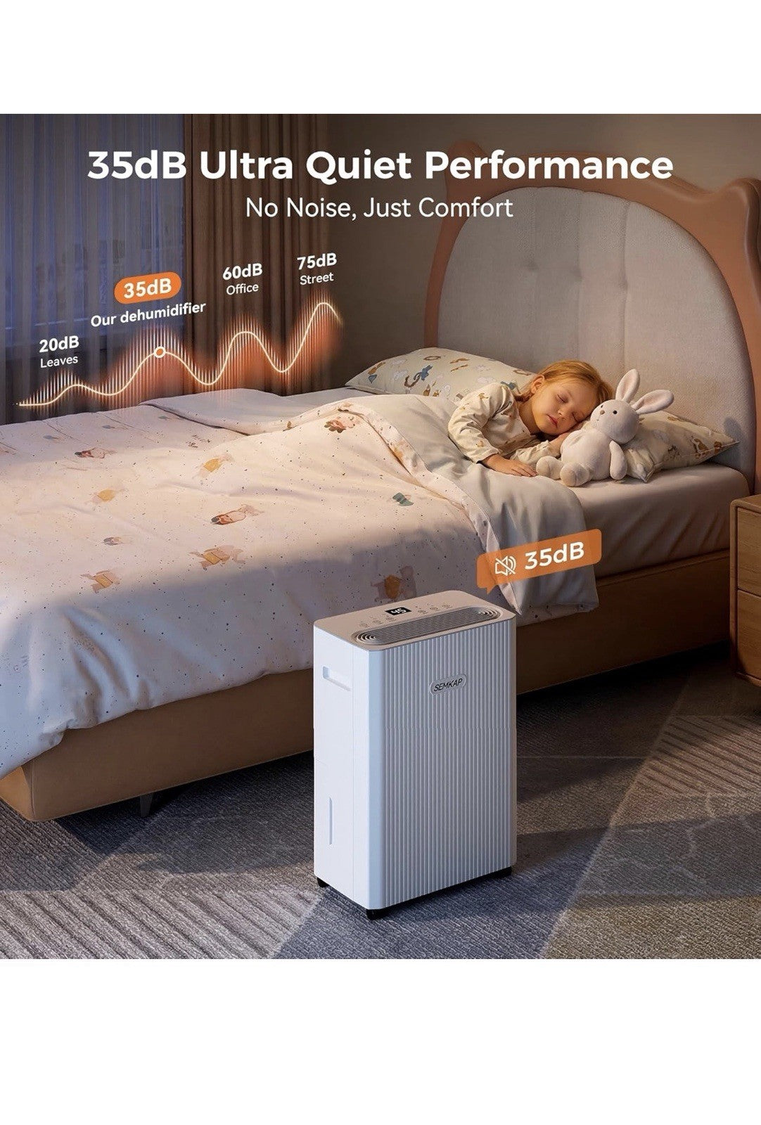 2500 Sq.Ft Dehumidifier for Basement with Drain Hose,  32 Pints Dehumidifiers fo6