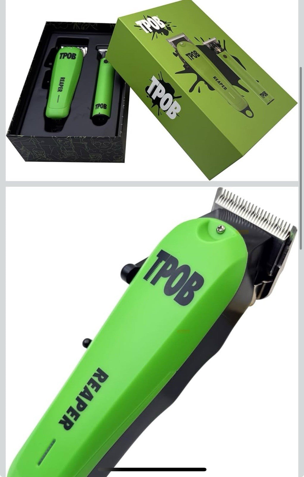 TPOB Reaper & Ghost Slime Green Clipper - Juego de cortapelos para hombre, 68002