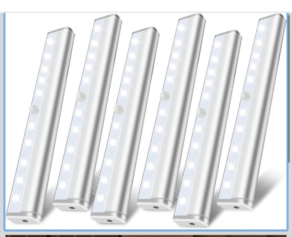 10 luces LED Batería para gabinete con sensor de movimiento (3 Pack)0