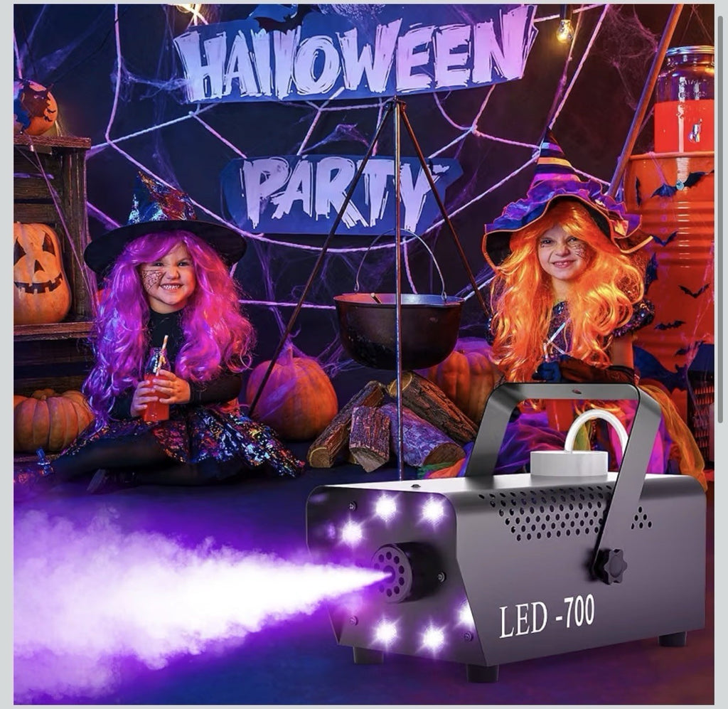 700W Fog Machine,14 Color Smoke Machine with 8 RGB LED Lights for Halloween Mini0