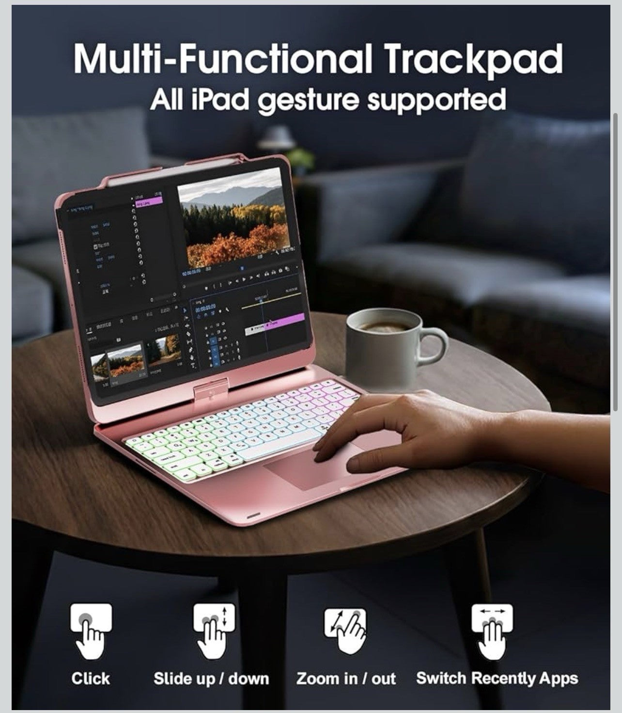 Baisla Funda para iPad Pro de 13 pulgadas con Teclado (M5/M4) e iPad Air 133