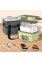 Electric Lunch Box, 6.75 Cup Automatic Food Warmer (212°F), Rechargeabl2