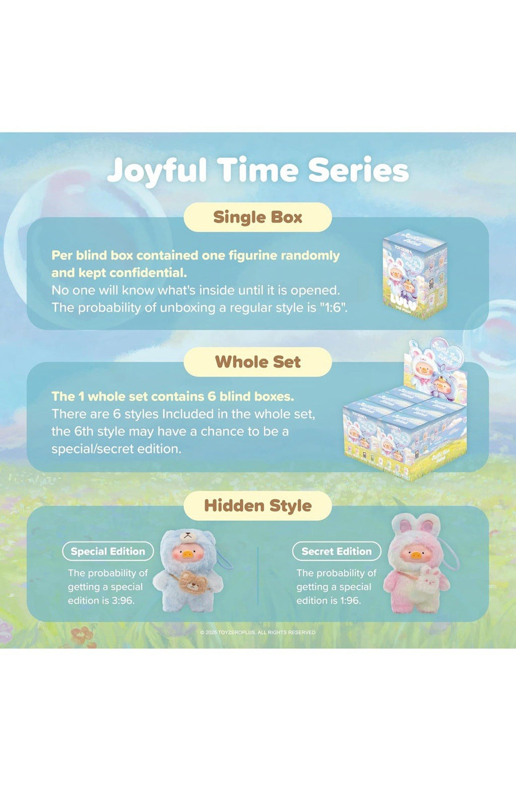Lulu The Piggy - Caja ciega – 6 piezas Joyful Time Series Llavero de felp2