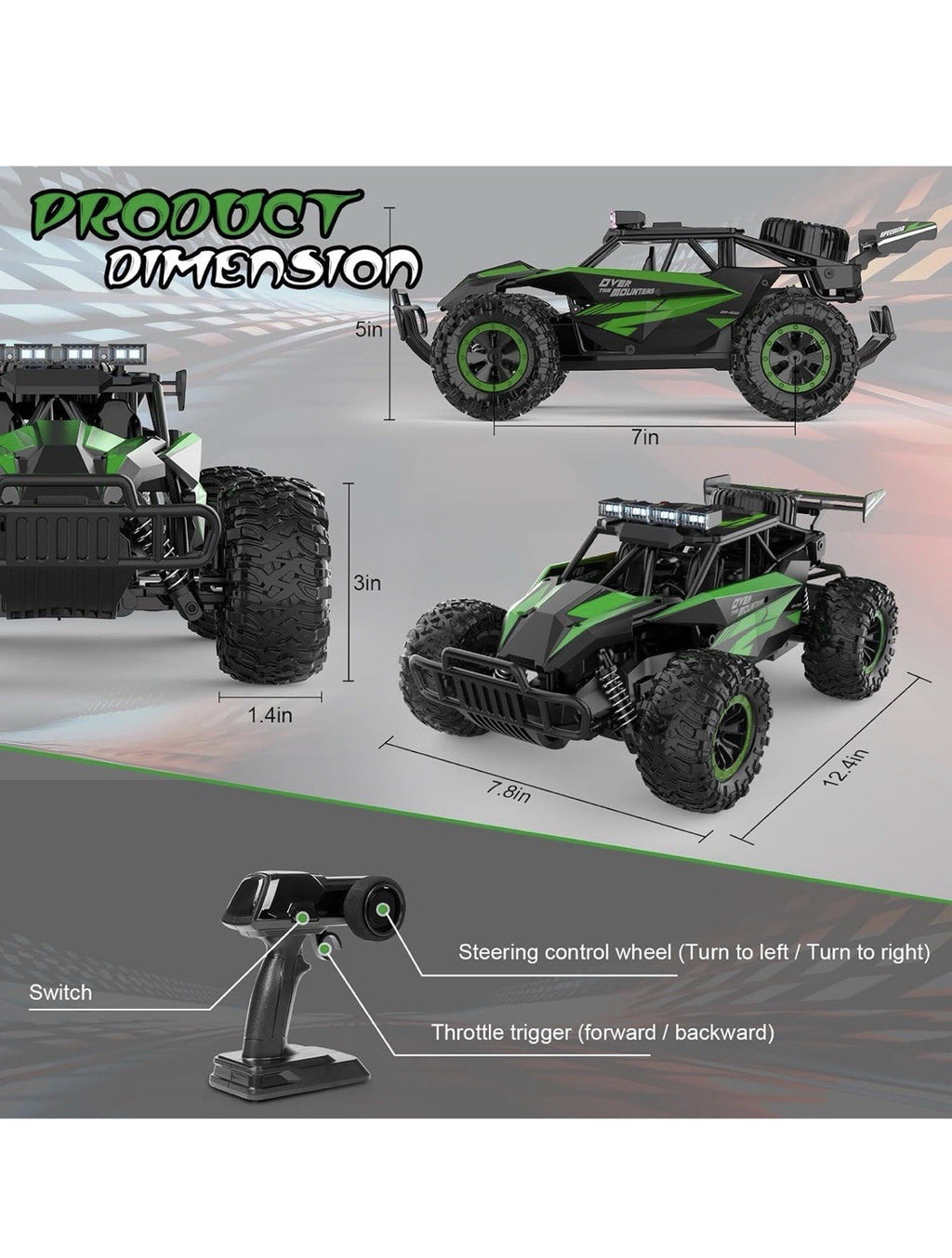 Remote Control Car 1:12 Scale 20KM/H Speed - 50 Min Playtime for Kids1