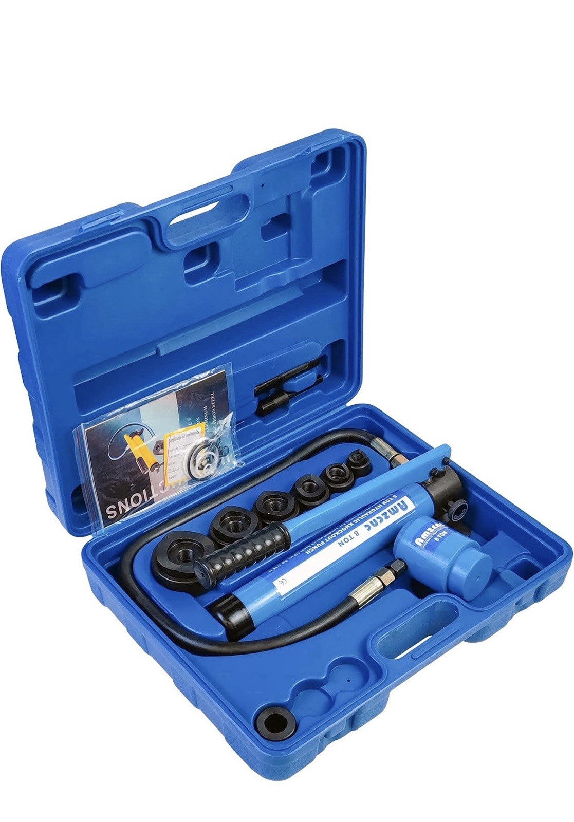 8 Ton Hydraulic Knockout Punch Kit, 1/2-2 Inch, 6 Dies1
