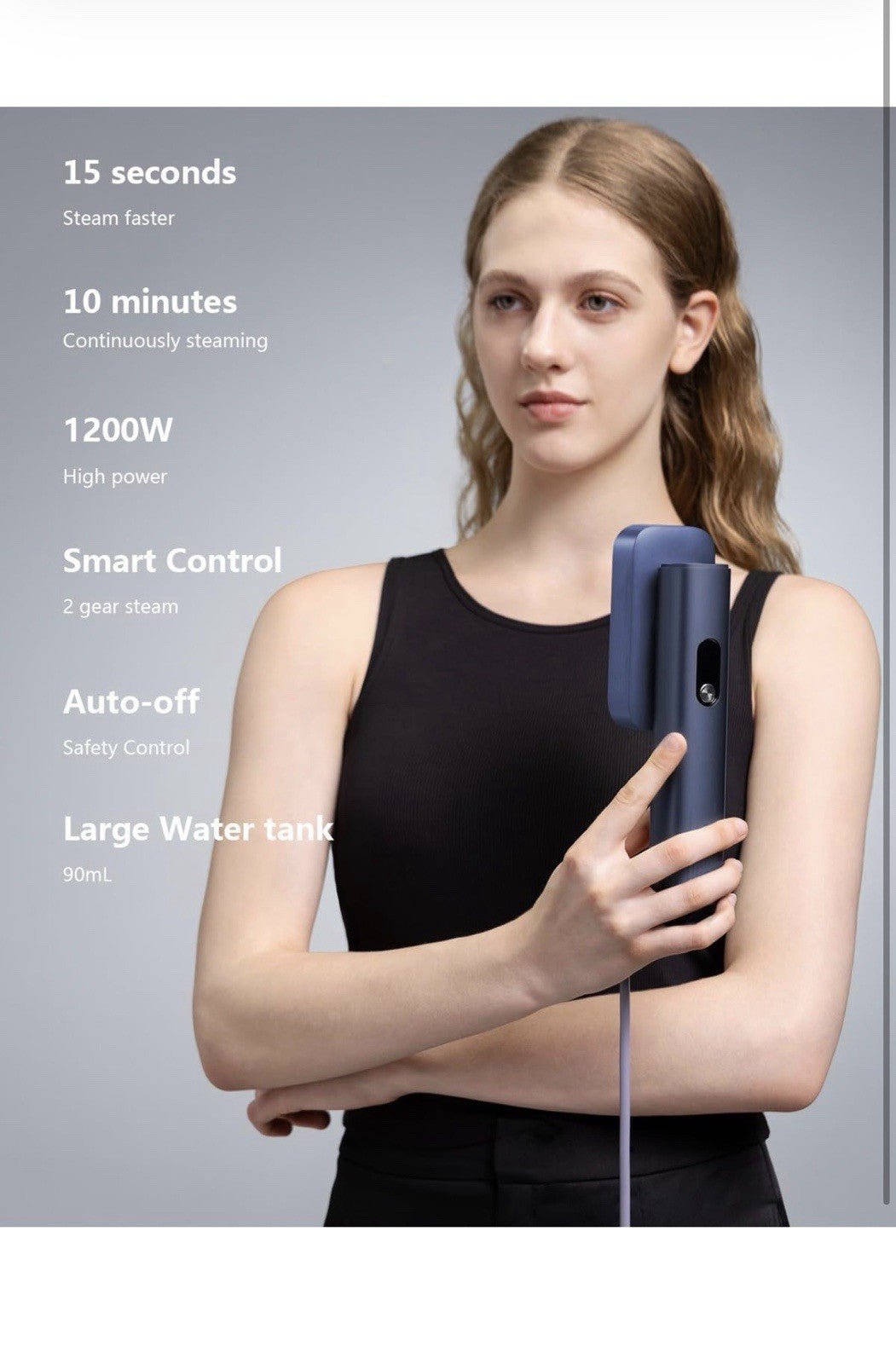 G5 Pro Smart Handheld Steamer for Clothes – Global Voltage Adaptation（100-240V）2