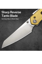 CIVIVI Knives Rafal Brzeski KwaiQ Liner Lock Flipper Knife 2.97" Damascus Tanto2