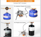 Estufa de campamento a prueba de viento estufa de gas para acampar al aire libre1