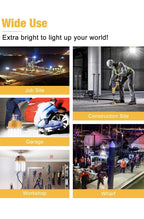 Luz de trabajo temporal LED de 100 W, luces de construcción, 12,000 lm, 5000 K,6