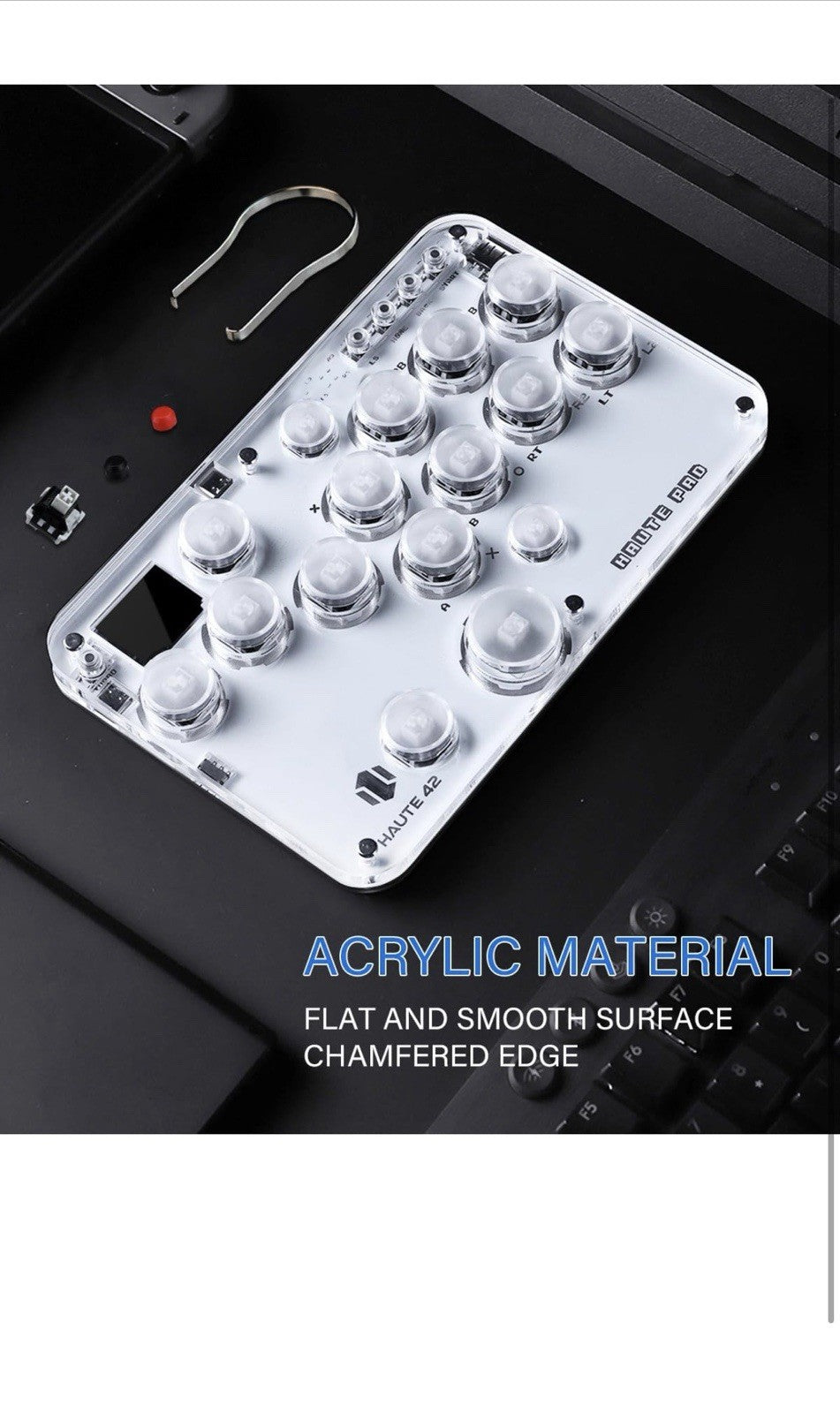 JZW-Shop Haute42 Leverless Arcade Stick G16, All-Button Arcade Controller Compat6