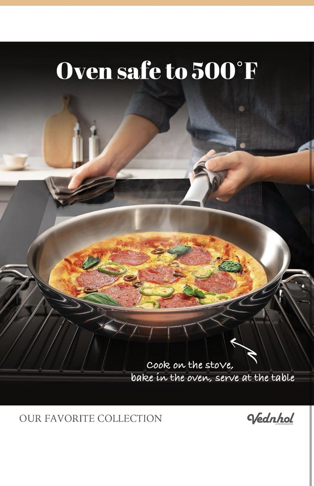 Titanium Pans for cooking, 8+10+12 Inch Titanium Hammered Pro pan with Lid PFAS/4