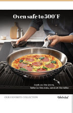Titanium Pans for cooking, 8+10+12 Inch Titanium Hammered Pro pan with Lid PFAS/4