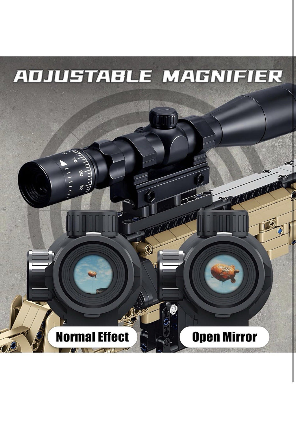 Shootable Sniper Playset, Building Bricks Toy, for Sniper Lover7