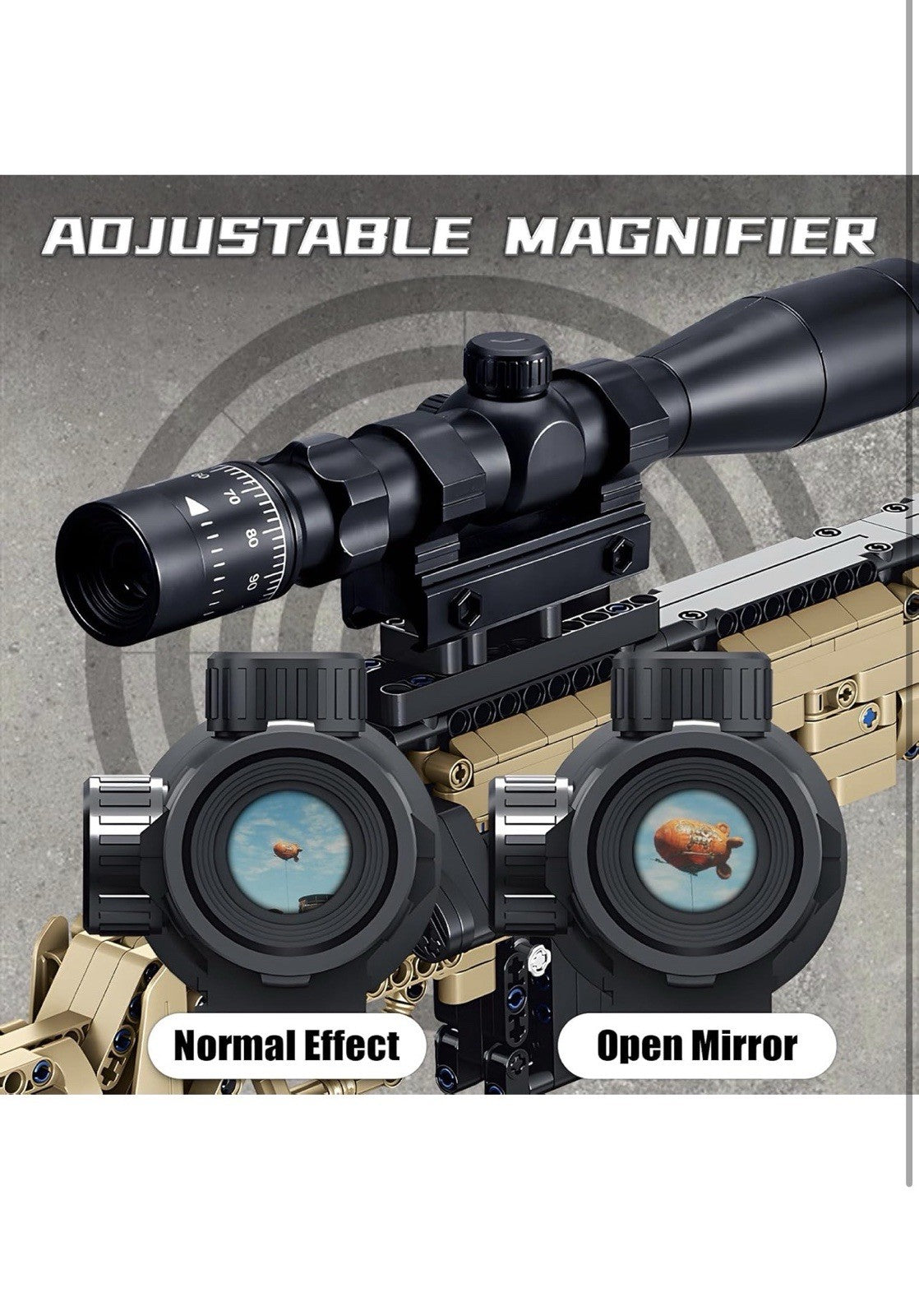 Shootable Sniper Playset, Building Bricks Toy, for Sniper Lover7