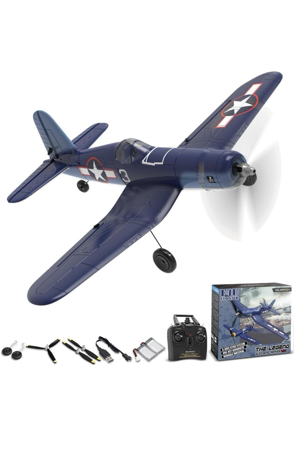 Volantex RC Corsair F4U Airplane Xpilot One Key Aerobatic RTF (761-8)0