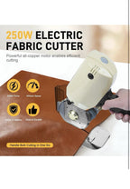 Electric Cloth Cutting Machine - 250W Pure Copper Motor Rotary Fabric Cutter w2