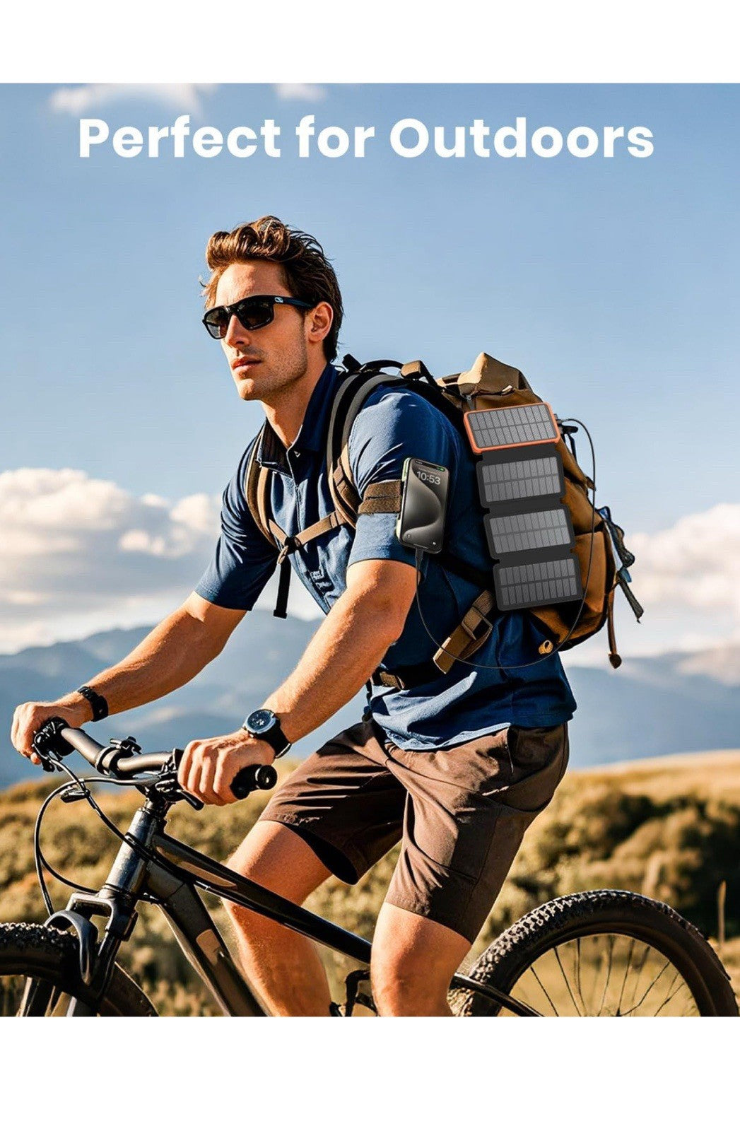 Cargador solar de 25000 mAh, banco de energía portátil para exteriores Hiluckey8
